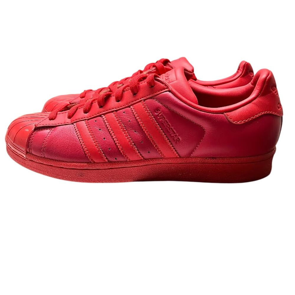 Adidas Superstar 'Glossy Toe Ray Red' Sneaker Shoes S76724 Women’s Size 8.5